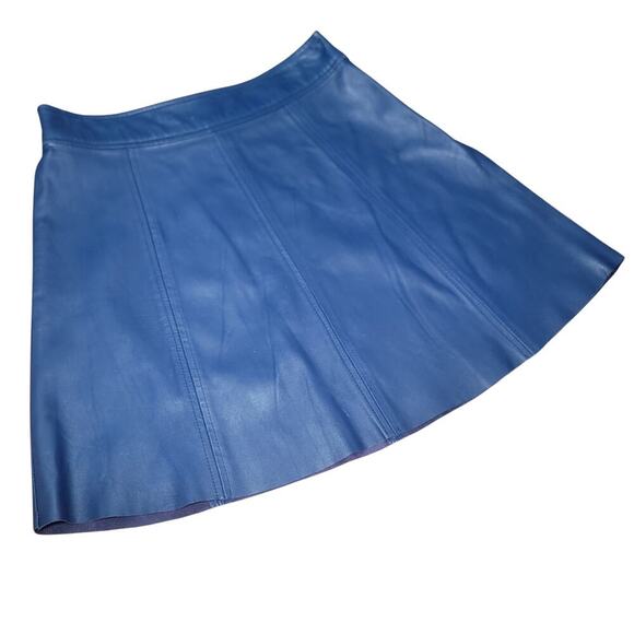 PJK - Patterson J. Kincaid Flirty A-Line Pleated Flair Lambskin Skirt Womens XS - Picture 12 of 12